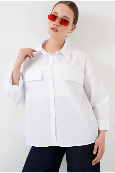 BDART Loose Fit Poplin Shirt with Pocket