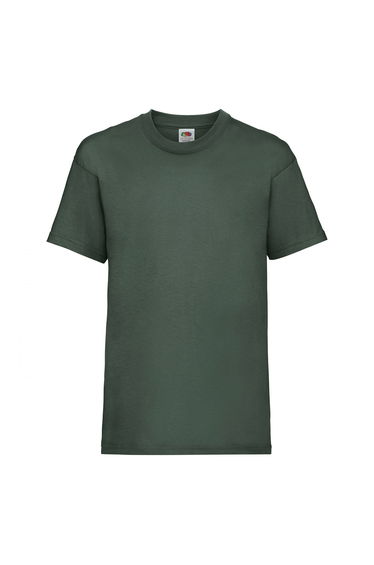 Fruit Of The Loom Childrens/Kids Unisex Valueweight Short Sleeve T-Shirt (Pack of 2) - Bottle Green
