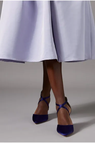 حذاء كعب عالي كوست فاشن باللون الأزرق