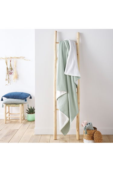 Kumla Cotton Gauze & Fleece Throw