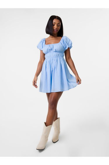 Puff Sleeve Mini Dress with Shorts