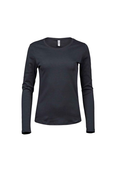 Tee Jays Womens/Ladies Interlock Long-Sleeved T-Shirt - Dark Grey