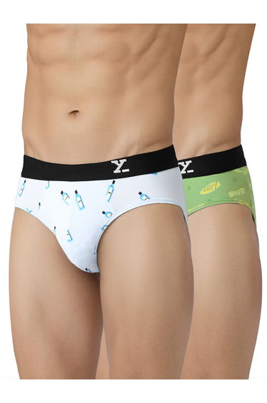 Pack of 2 - Men Surf Cotton Printed Briefs
