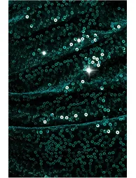Goddiva Sequin Velvet Bardot Jumpsuit - Emerald Green - 2