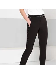 Tuxedo Straight Ankle Grazer Trousers, Length 26.5'' - 2