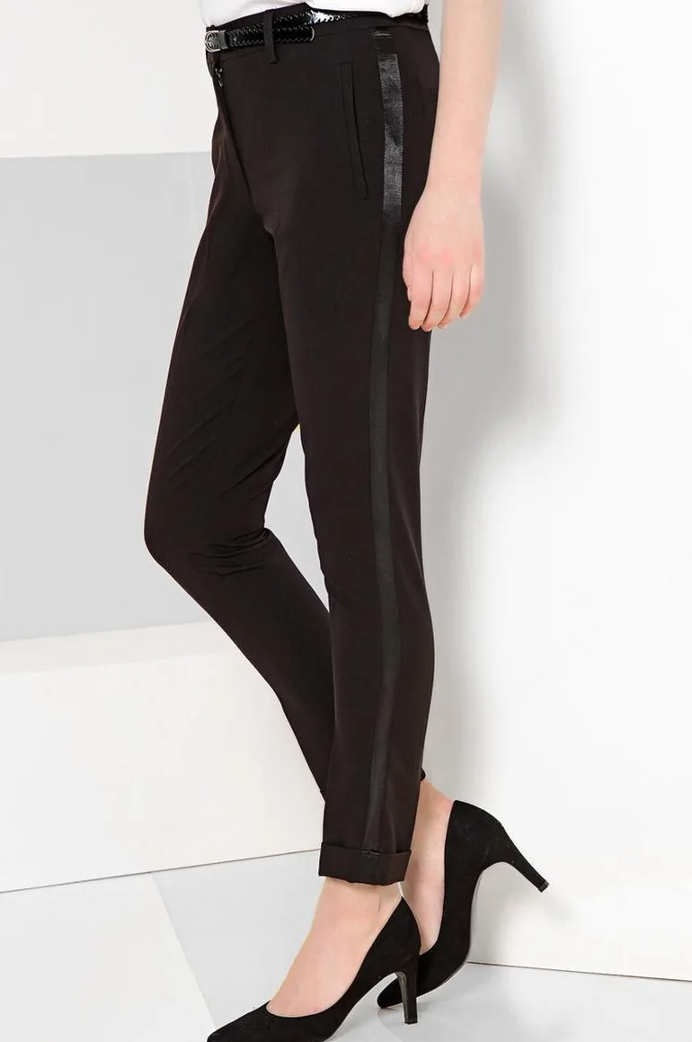 Tuxedo Straight Ankle Grazer Trousers, Length 26.5''