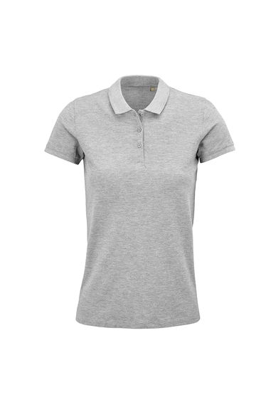 SOLS Womens/Ladies Planet Marl Pique Organic Polo Shirt - Grey