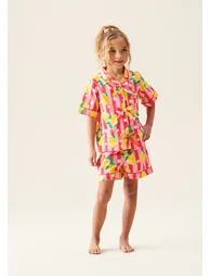 Capri Multi Lemon Print Shirt & Short PJs