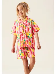 Capri Multi Lemon Print Shirt & Short PJs - 6