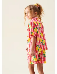 Capri Multi Lemon Print Shirt & Short PJs - 4