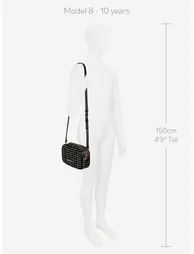 Tweed Crossbody Bag in Black (20cm) - 6