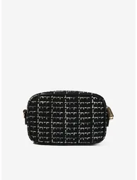 Tweed Crossbody Bag in Black (20cm) - 2