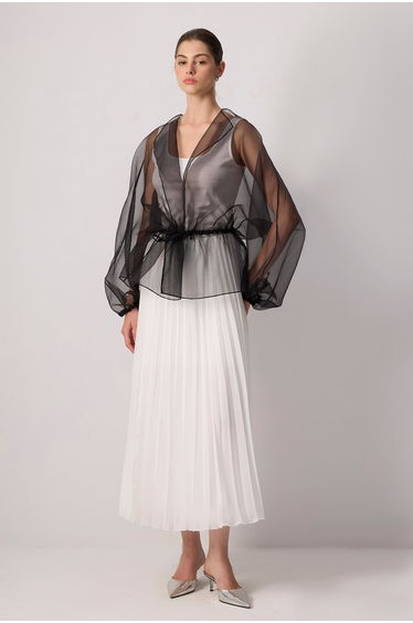 BINDING DETAILED ORGANZE JACKET