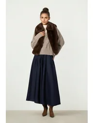 Brown Fur Vest - 2