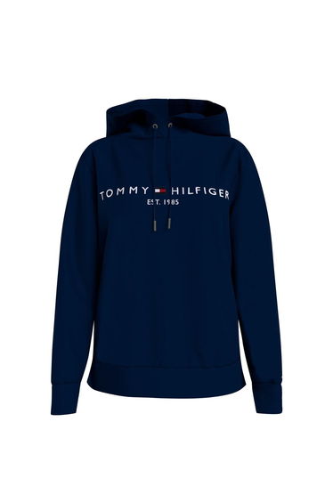 Tommy Hilfiger Womens/Ladies Essential Embroidered Logo Hoodie - Sky Blue