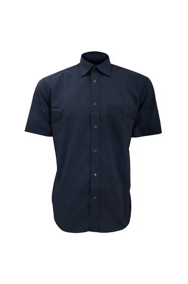 Kustom Kit Mens Short Sleeve Business Shirt - Dark Navy