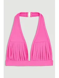 Bandage Sheer Stripe Halter Neck Top - 3