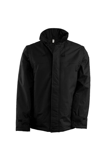 Kariban Mens Zip-Off Sleeve Jacket - Black/Black