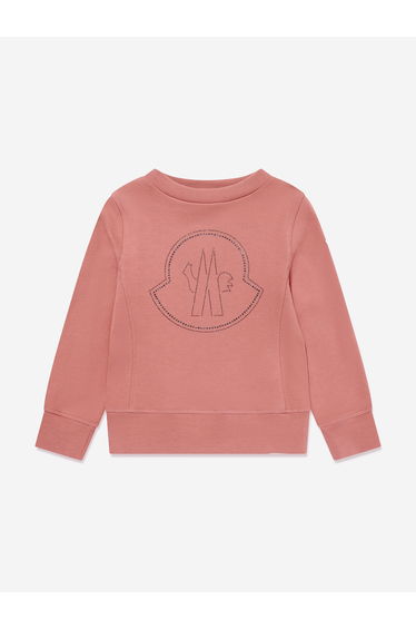 Moncler Enfant Girls Logo Sweatshirt in Pink