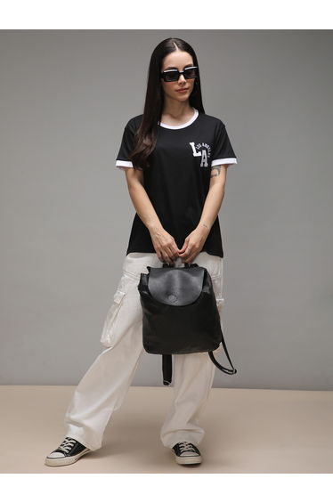 Women Boxy Fit Embroidery T-Shirt