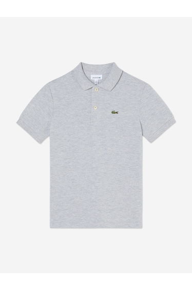 Lacoste Boys Pique Polo Shirt in Grey