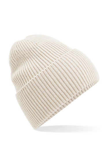Beechfield Cuffed Recycled Oversized Beanie - Oatmeal
