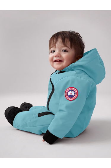 Baby Down Padded Lamb Snowsuit in Blue