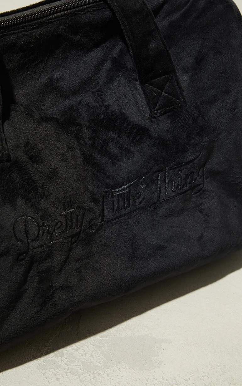 PRETTYLITTLETHING Black Signature Travel Bag - 2