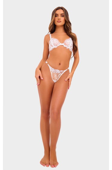 White Eyelash Lace Underwired Bra