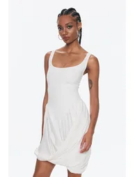 Bellamy Asymmetric Ruch Sleeveless Mini Dress - 2