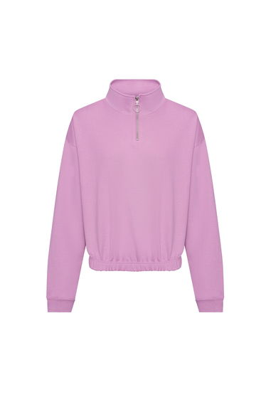 Awdis Womens/Ladies Just Hoods Crop Sweatshirt - Lavender