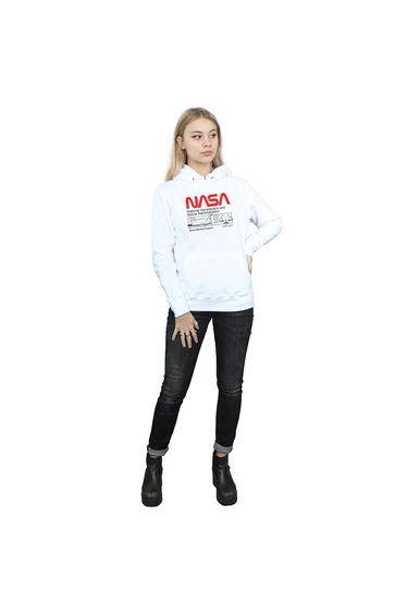 NASA Womens/Ladies Space Shuttle Hoodie - White