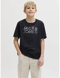 Printed T-Shirt with Short Sleeves - 1