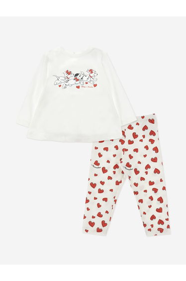 Monnalisa Baby Girls Disney 101 Dalmations Leggings Set in Ivory