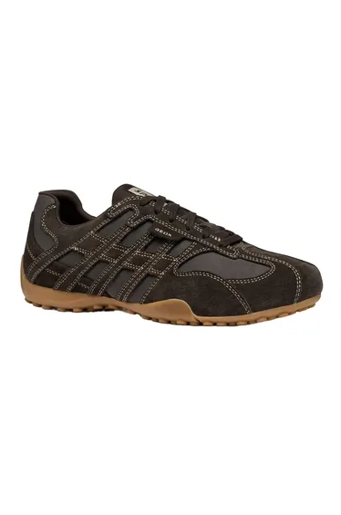 Geox Mens U Snake Trainers - Dark Brown