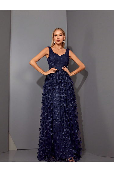 Leely Elegant Sweetheart Sleeveless Tulle Party Dress