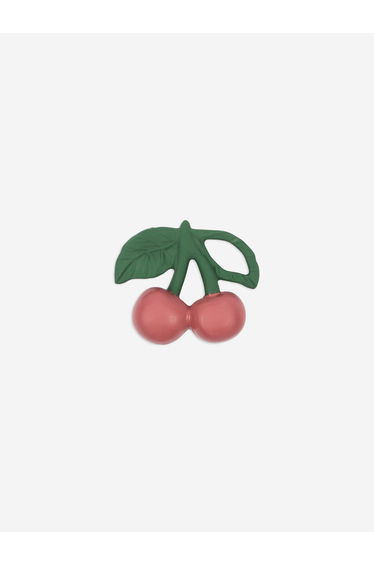 Konges Sløjd Baby Girls Cherry Teether in Red