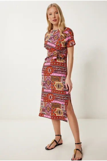 فستان هابينس إسطنبول ميدي بقصة مستقيمة