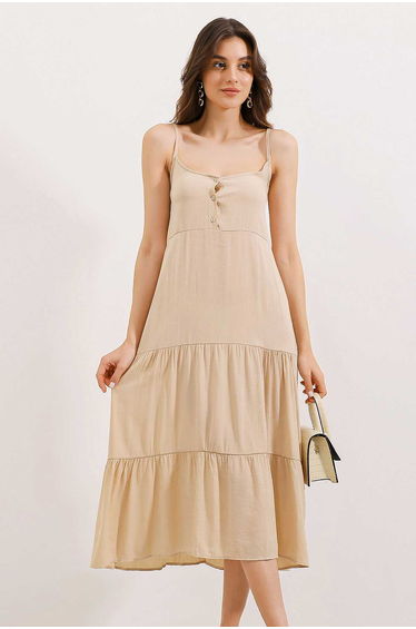BDART Loose Fit Midi Dress with Square Collar