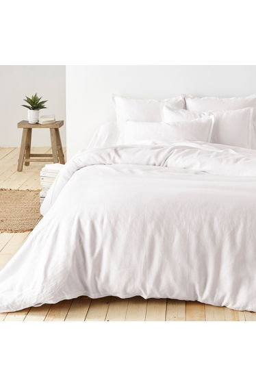White Washed Linen Fitted Sheet