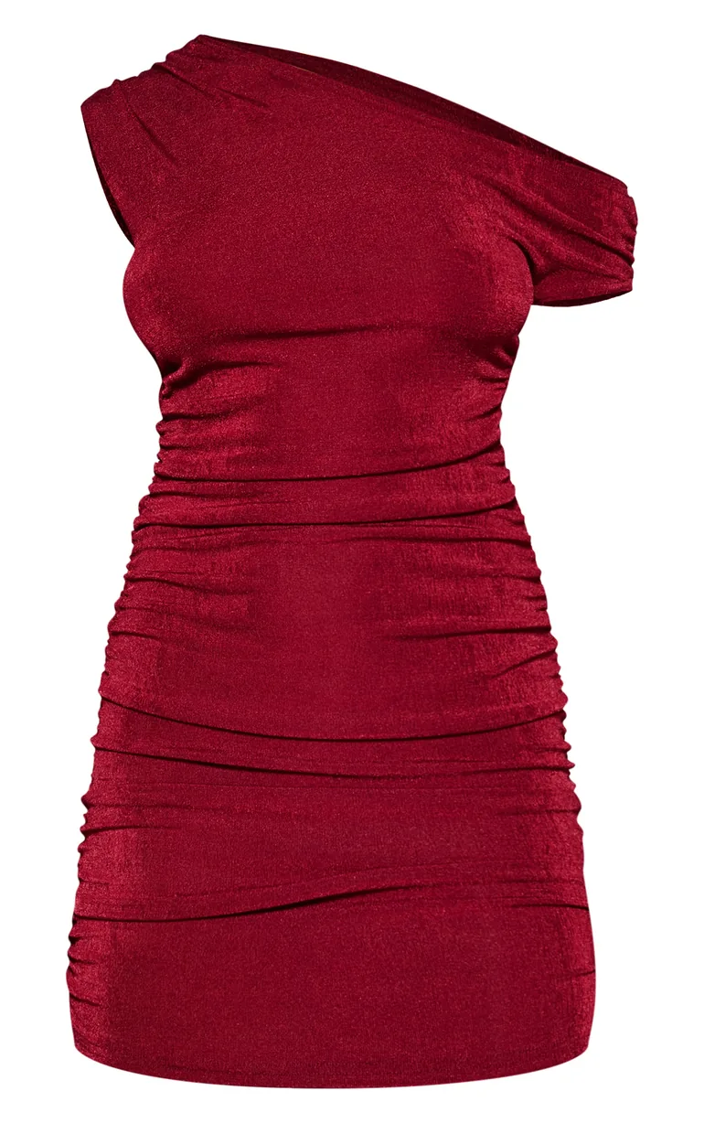 burgundy slinky dress Stylish And Chic Slinky Knit Midi Dress main image 1