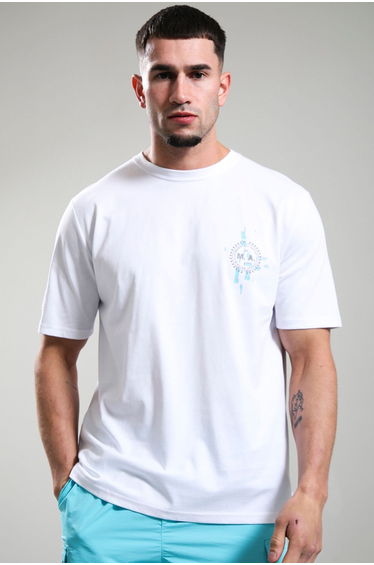 Glitch Theory Back Print T-Shirt White