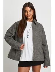 جاكيت بوهو رمادي - 1