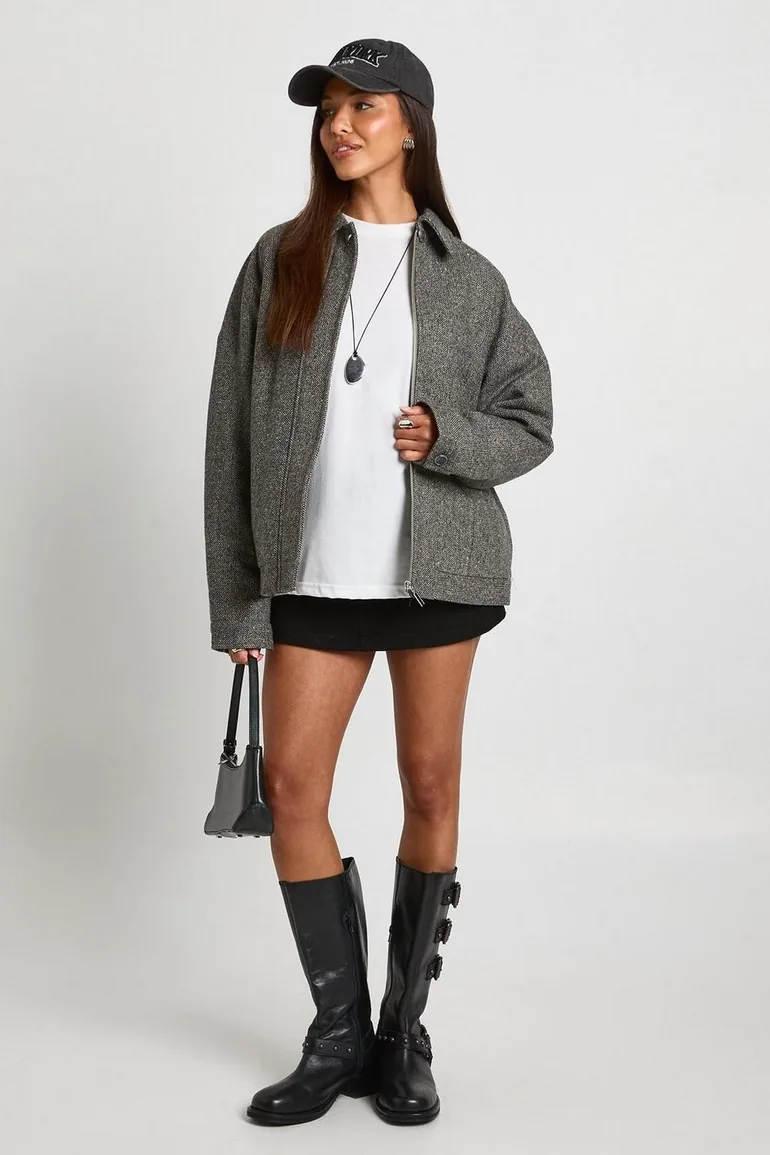 جاكيت بوهو رمادي