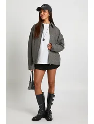 جاكيت بوهو رمادي