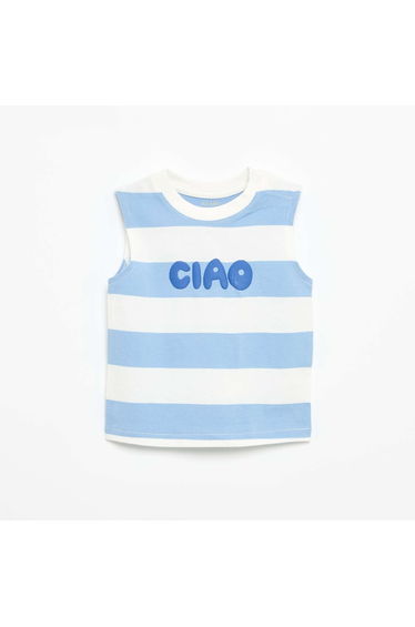 Printed Tank Top BLUE