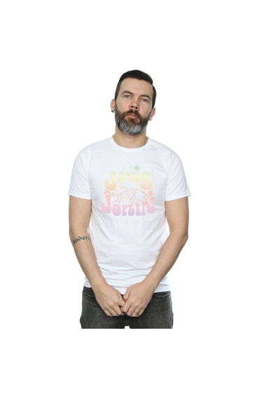 Janis Joplin Mens Pastel Logo T-Shirt - White