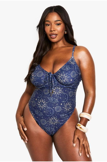 PLUS CELESTIAL UNDERWIRE SWIMSUIT - multi