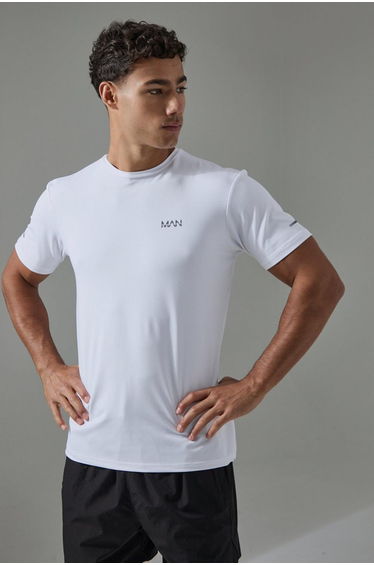 Man Active Performance Regular Fit T-shirt - white