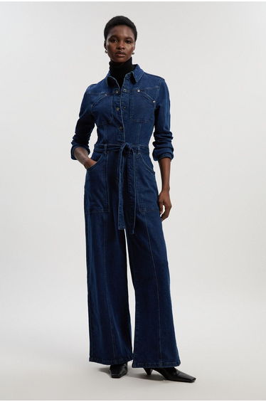 Denim Western Jumpsuit